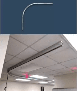 L Shaped Track on Ceiling