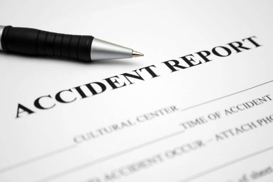 close up of incident report