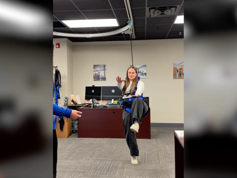 High Knees Walking in the Solo-Step